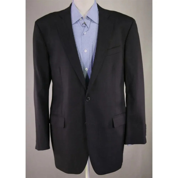 Brooks Brothers Madison Solid Charcoal Gray 2-Btn Wool Blazer Made in USA 43L - Picture 2 of 9